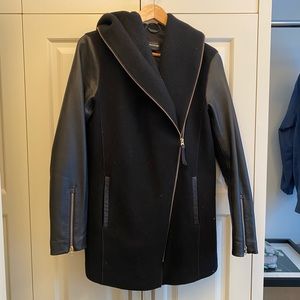 Mackage Wool/Leather Double Zip Jacket